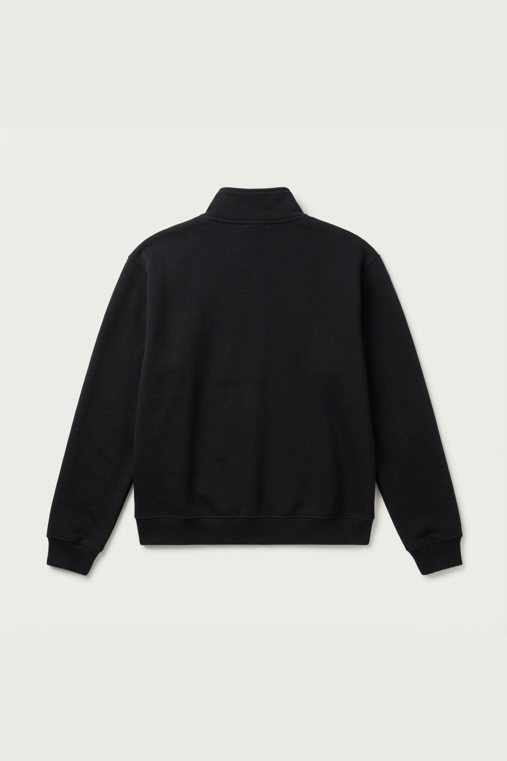 Black Quarter Zip-Up Sweatshirt