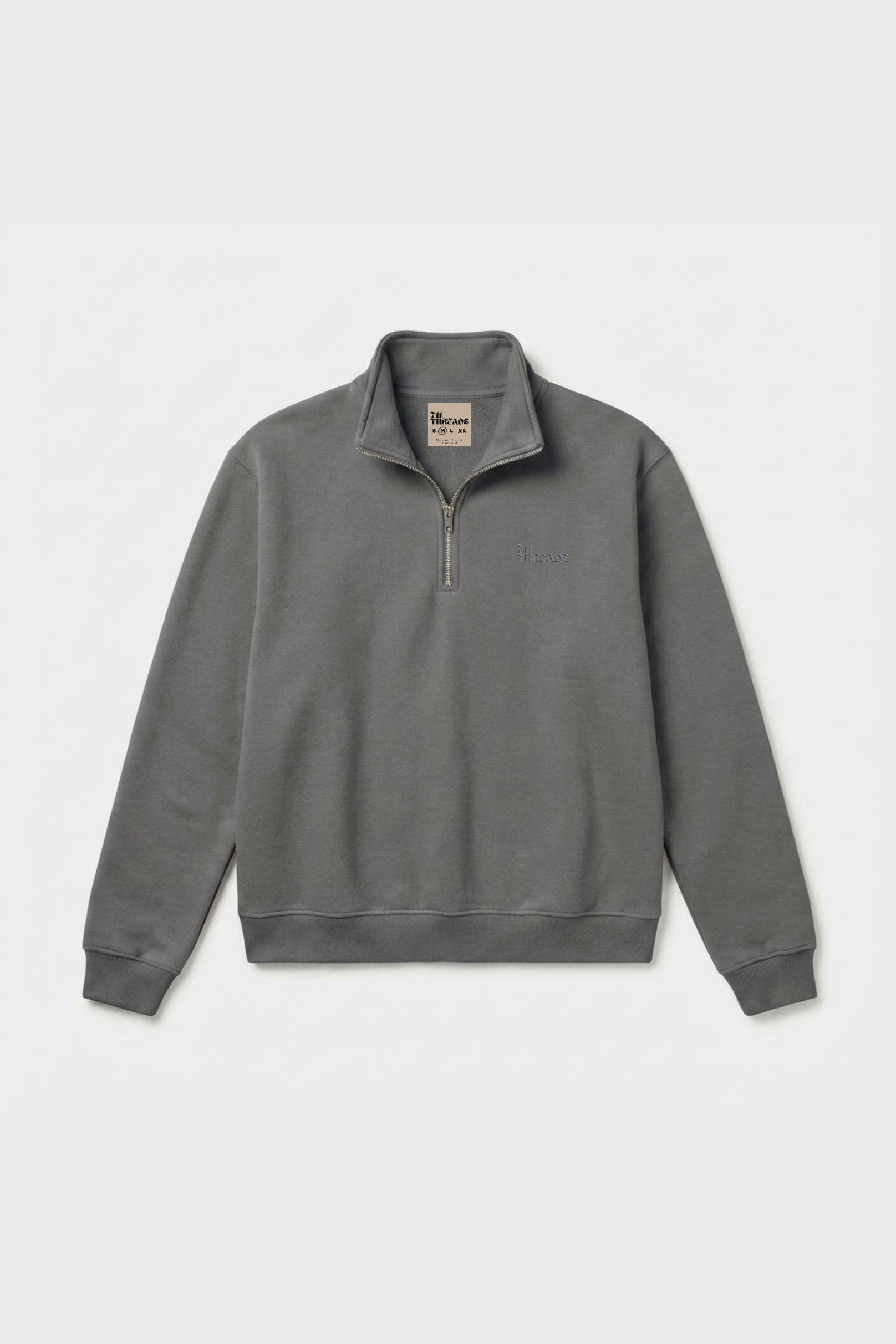 Gray Quarter Zip-Up Sweatshirt