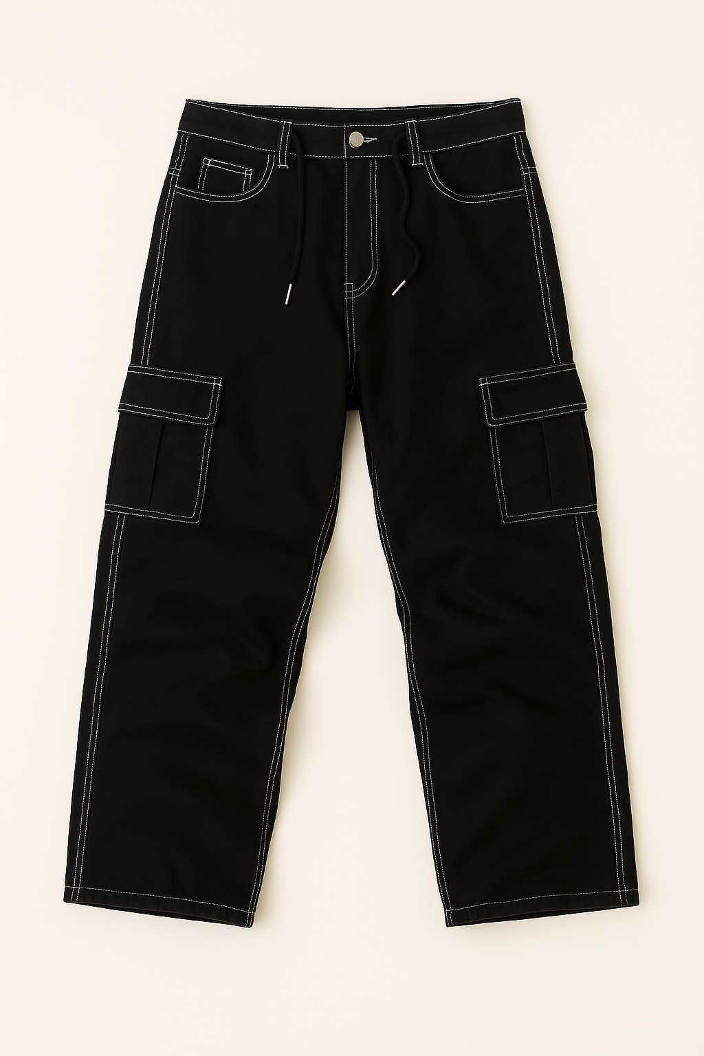 Black White Cargo jeans
