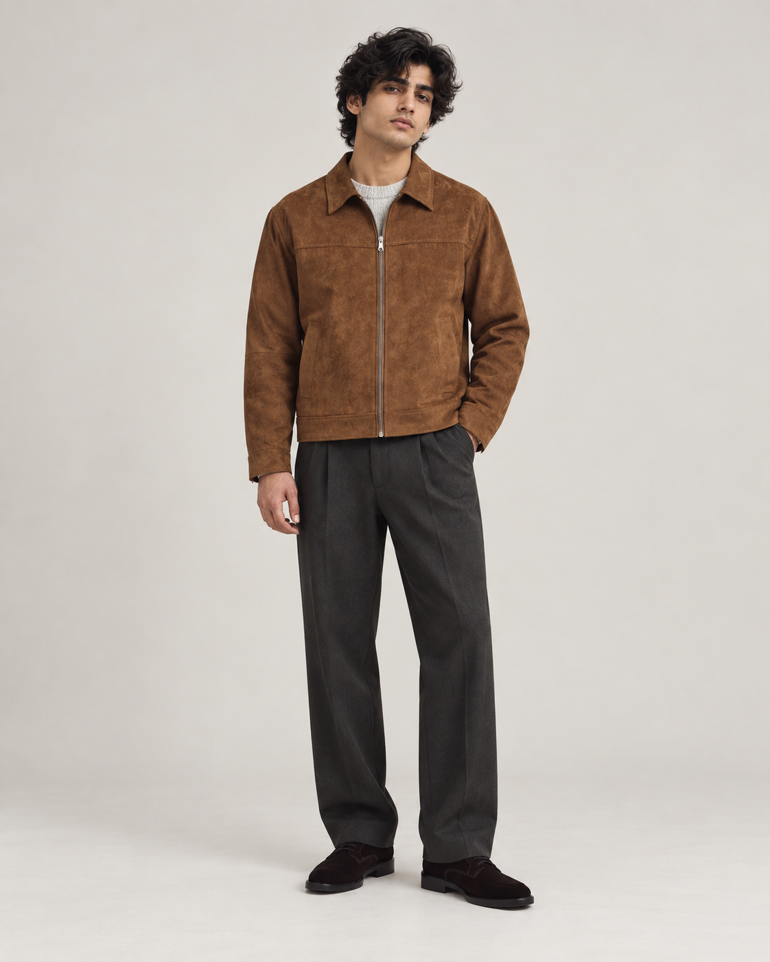Vintage Suede Zip Jacket