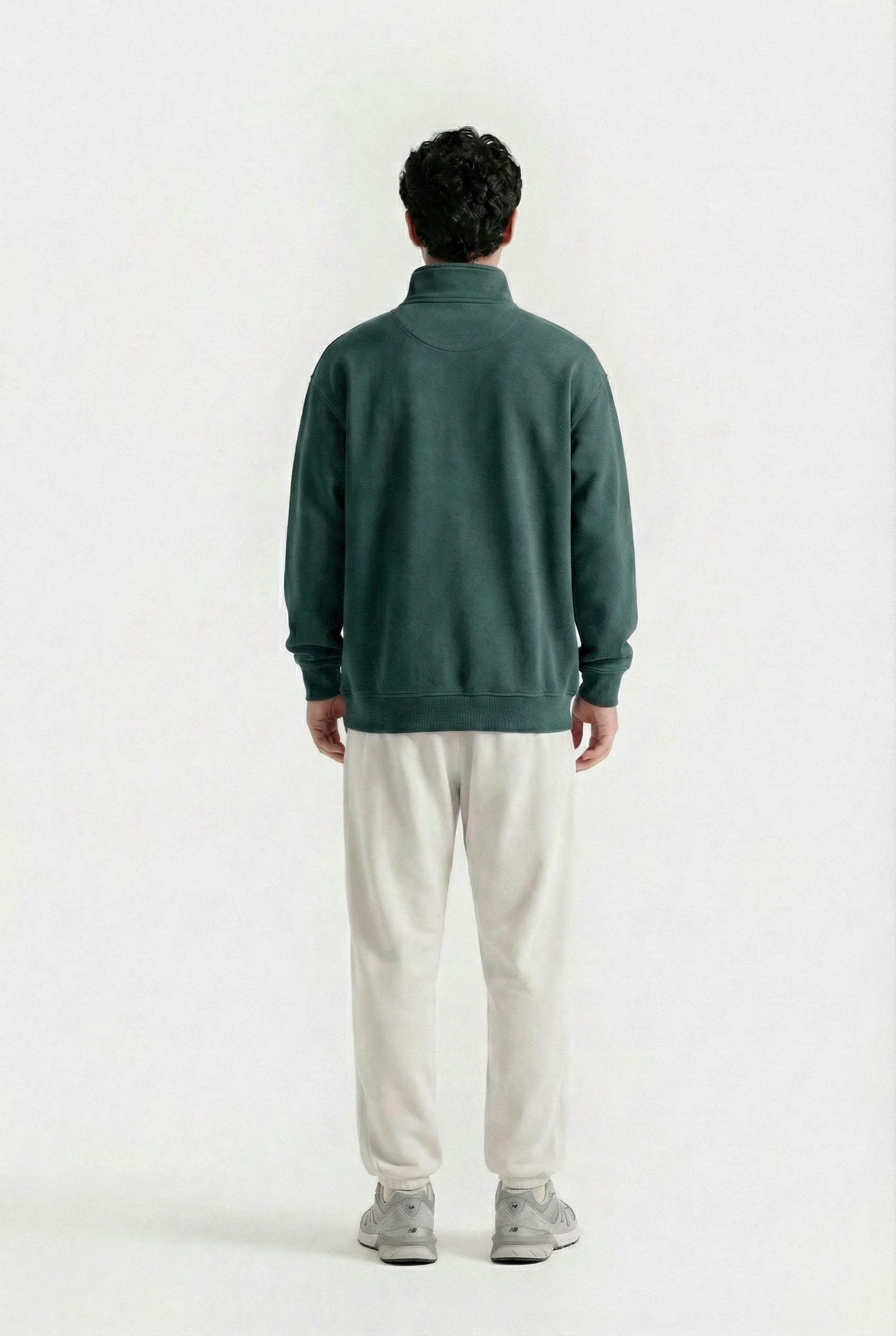 Green Quarter Zip-Up Sweatshirt