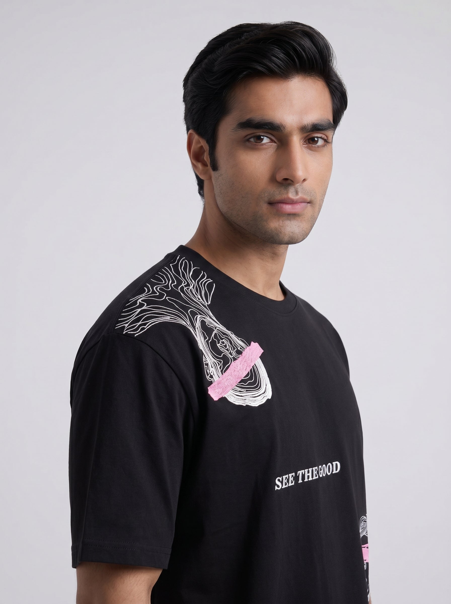 Embroidered See Good T-Shirt