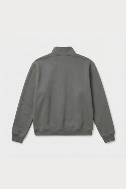 Gray Quarter Zip-Up Sweatshirt