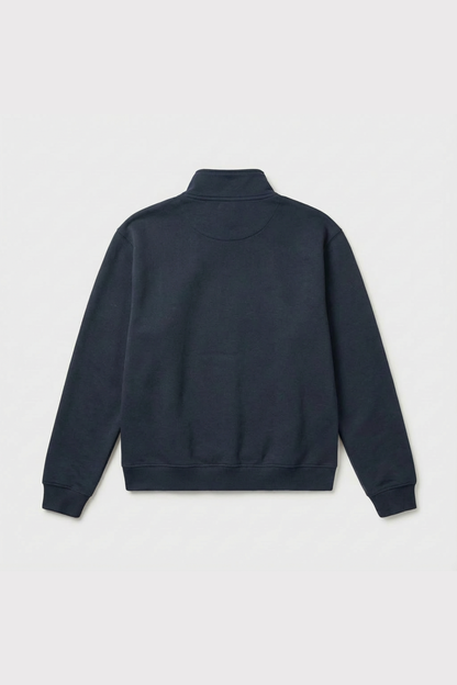 Navy Quarter Zip-Up Sweatshirt