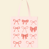 Pink Bow Canvas Bag