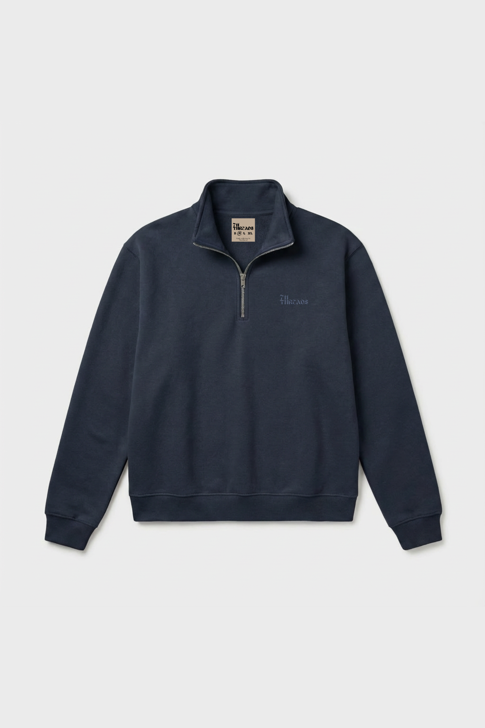 Navy Quarter Zip-Up Sweatshirt