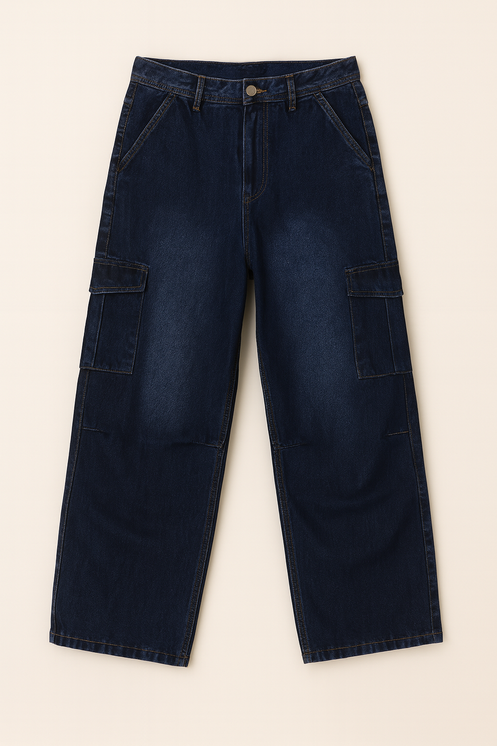Dark Blue Cargo Jeans