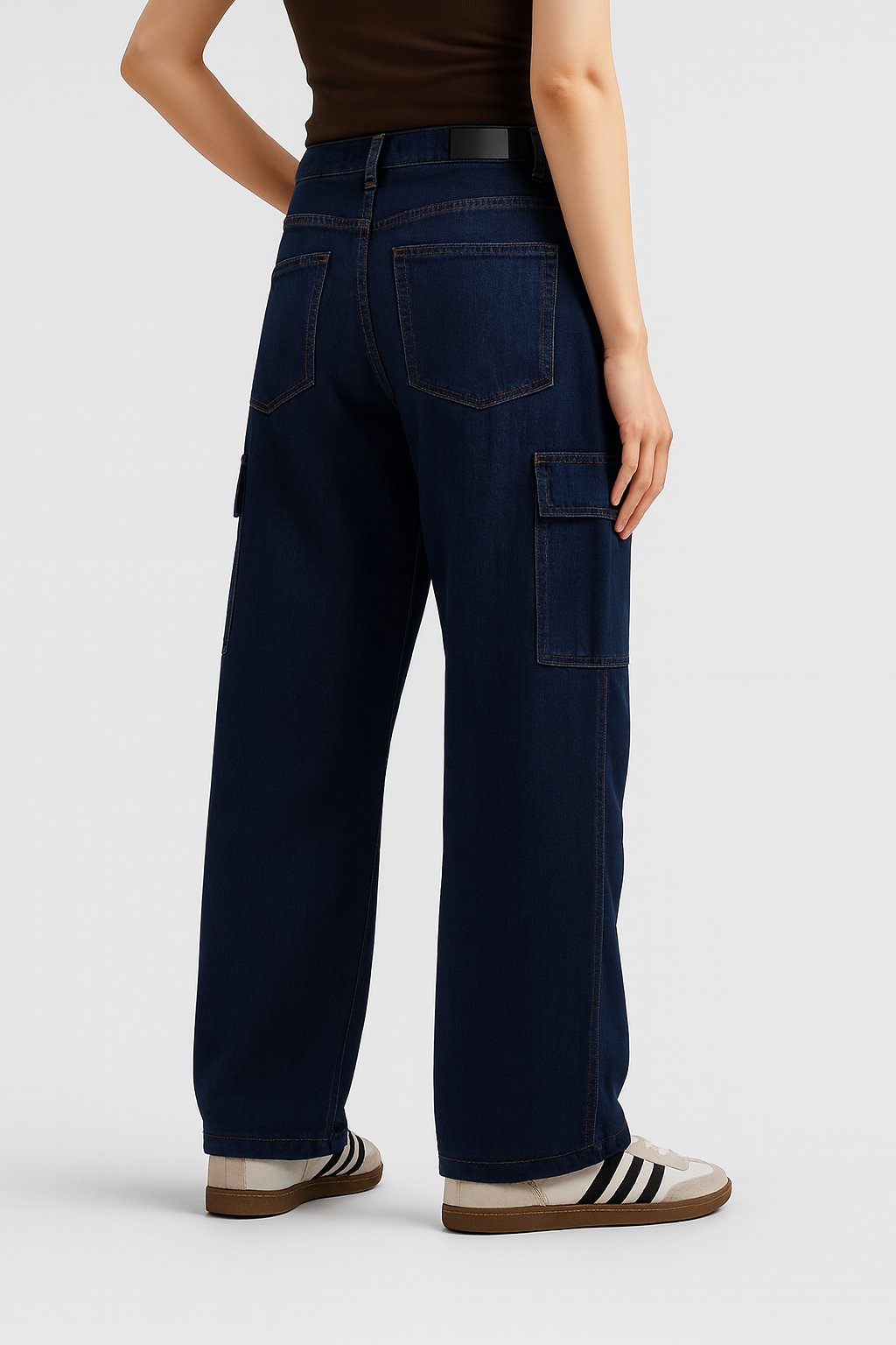 Dark Blue Cargo Jeans