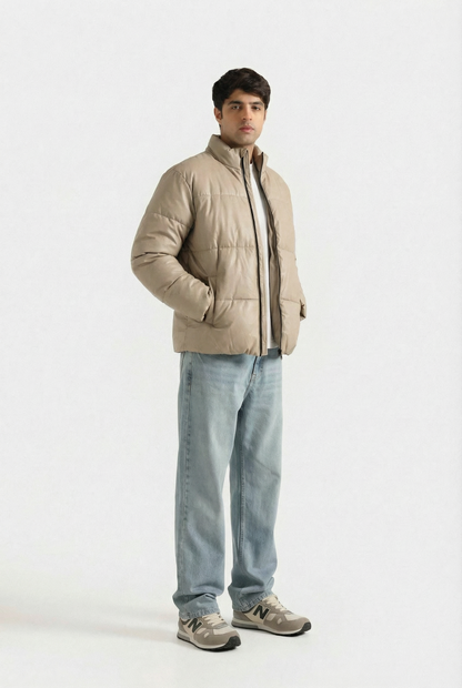Beige Puffer Jacket