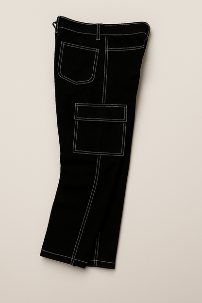 Black White Cargo jeans