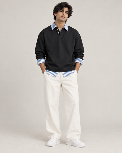 Layered Stripe Sweatshirt
