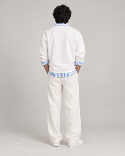 Layered Stripe Sweatshirt
