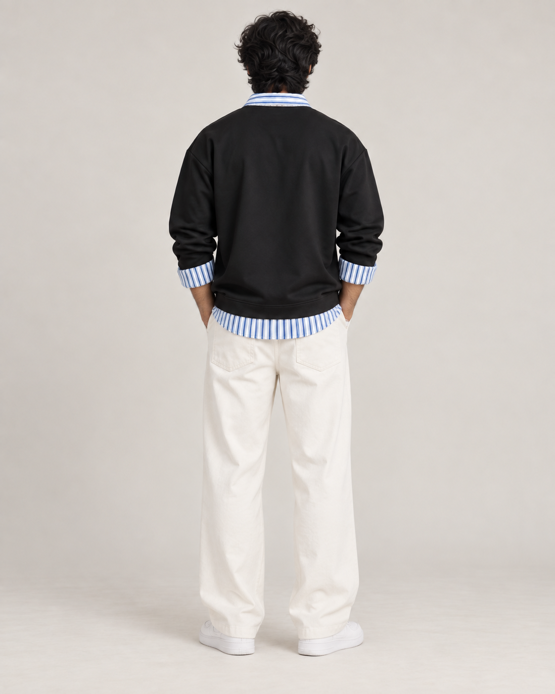 Layered Stripe Sweatshirt