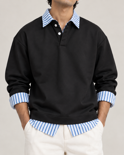 Layered Stripe Sweatshirt