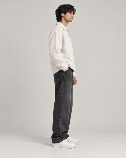 Bouclé Quarter-Zip Fleece Sweatshirt