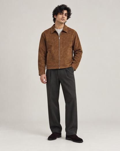 Vintage Suede Zip Jacket