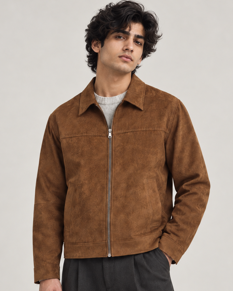 Vintage Suede Zip Jacket