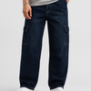 Dark Blue Cargo Jeans
