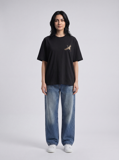 Embroidered Crane T-shirt