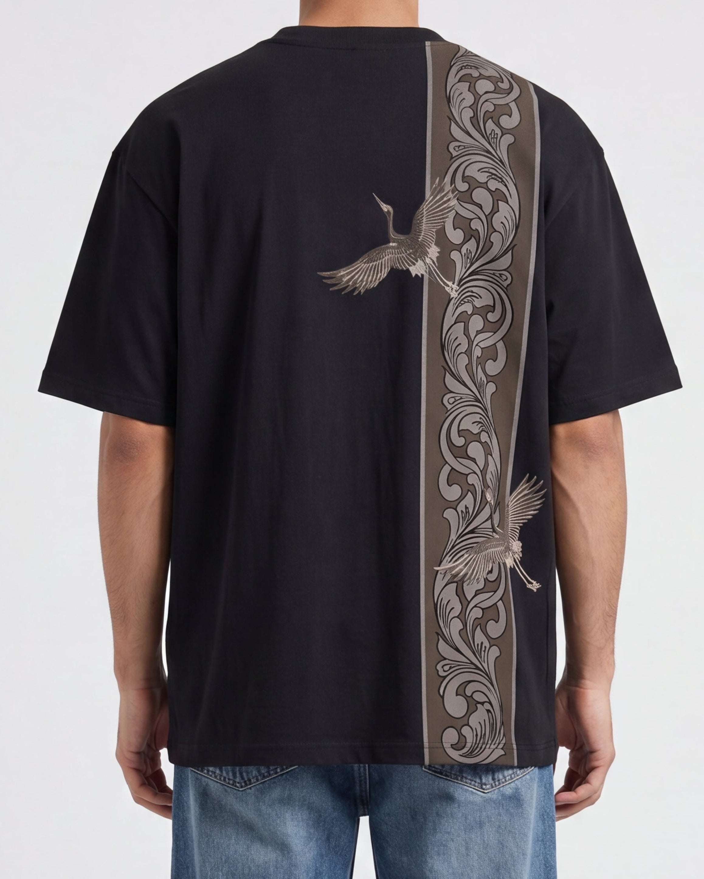 Crane Tee • Embroidered