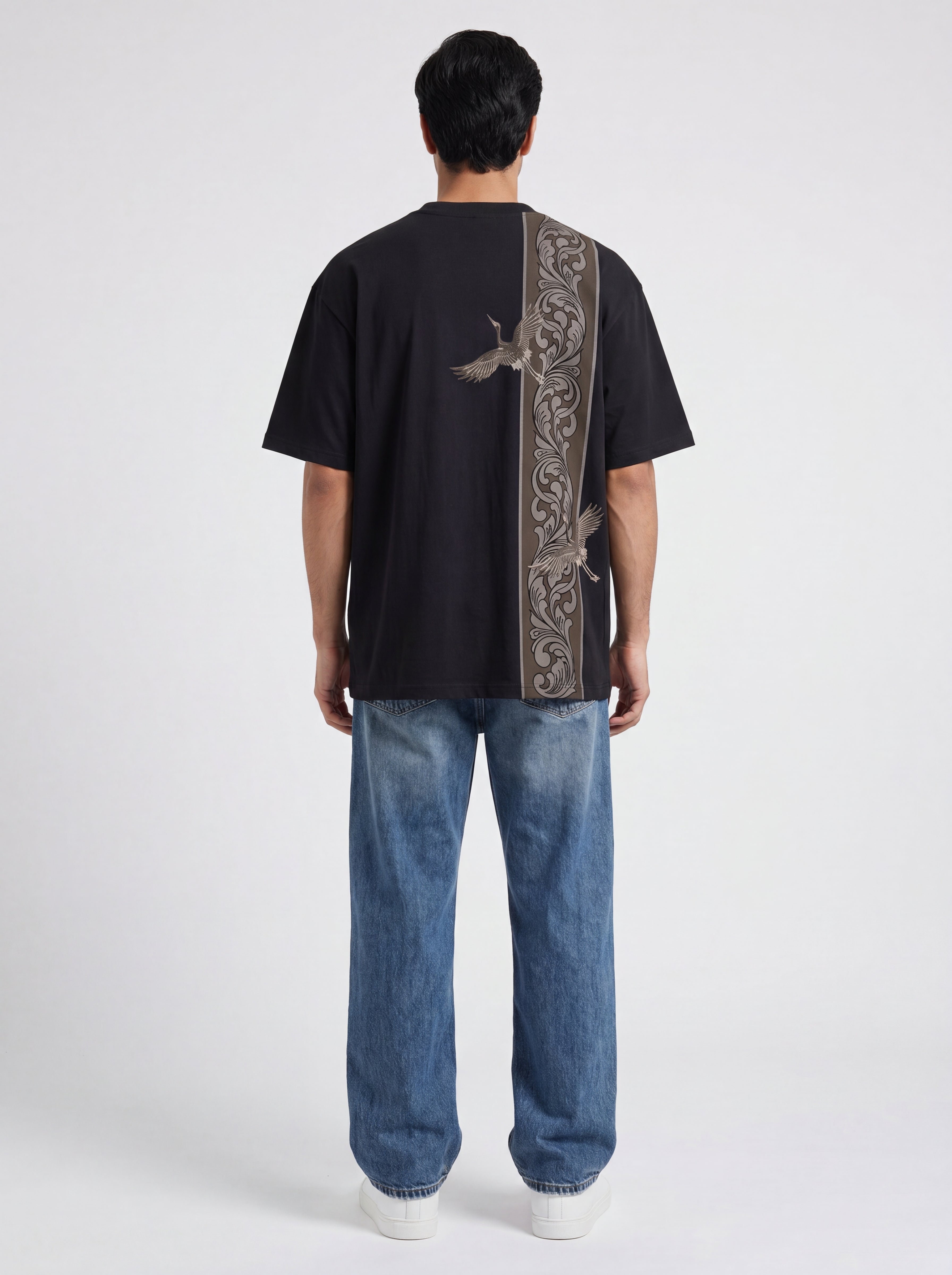 Embroidered Crane T-shirt