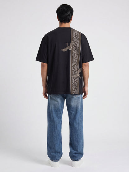 Embroidered Crane T-shirt