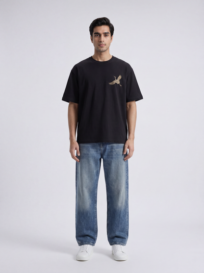 Embroidered Crane T-shirt