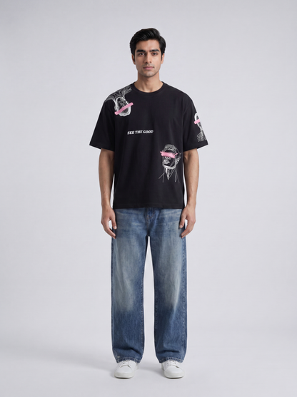 Embroidered See Good T-Shirt
