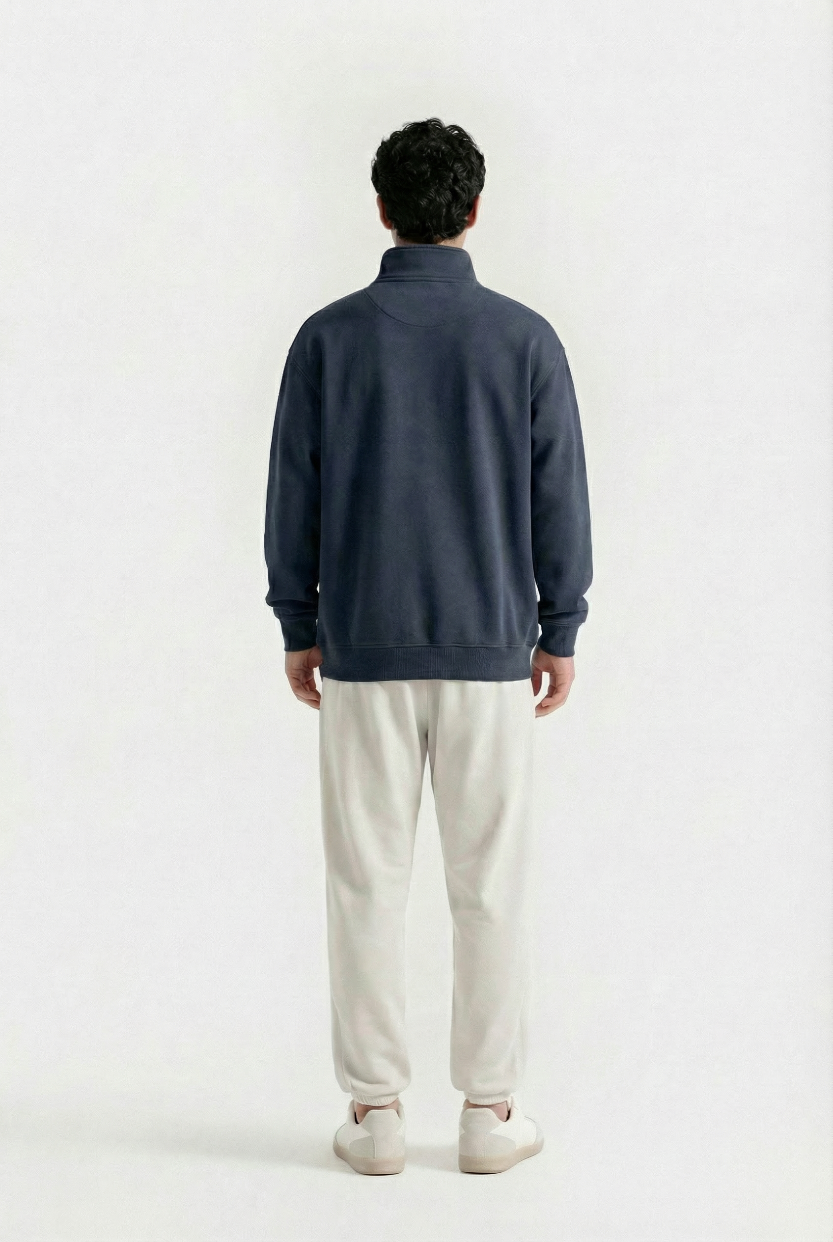 Navy Quarter Zip-Up Sweatshirt