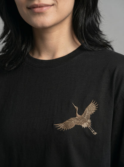 Embroidered Crane T-shirt