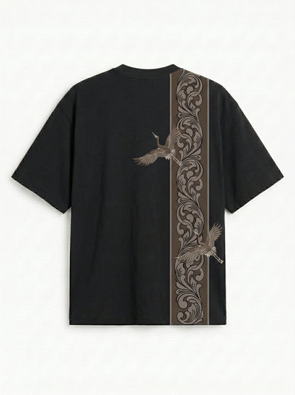 Embroidered Crane T-shirt