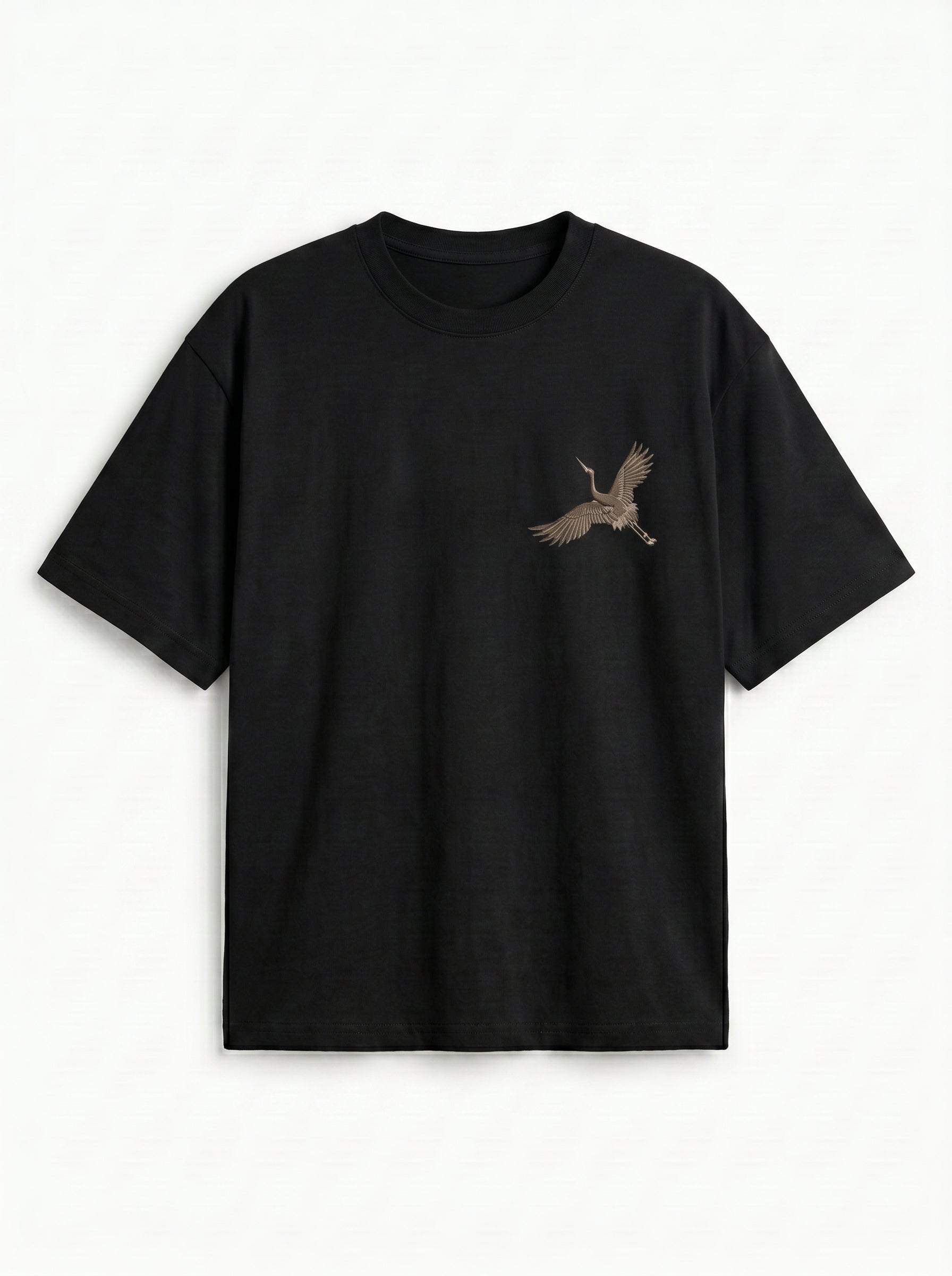 Embroidered Crane T-shirt