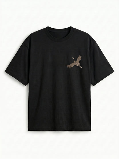 Embroidered Crane T-shirt