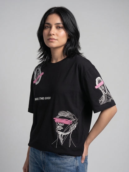 Embroidered See Good T-Shirt
