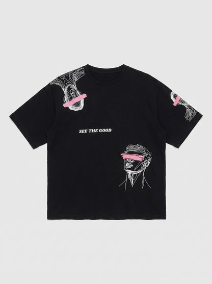 Embroidered See Good T-Shirt